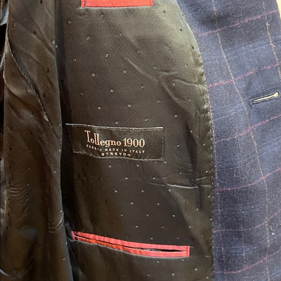 J. Crew Ludlow Blazer Tweed Plaid 38R wool navy slim - Picture 6 of 7